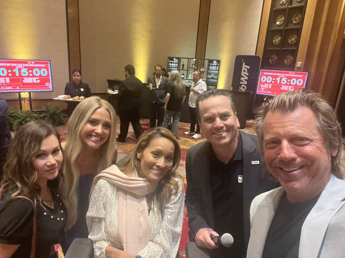 We are at the hard rock Hollywood, Florida, Larry, Frank, charity event ….all the gang is here good times raising money for poker charity tourney !
