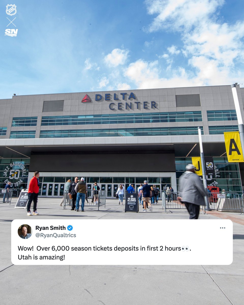 Utah is ready for NHL hockey. 🎟️