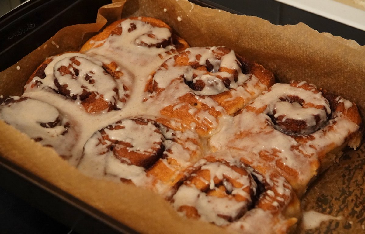The joy of soft gluten free cinnamon buns! <a href="/my_gfree_guide/">My Gluten Free Guide</a>'s recipe perhaps the best we've tried.
