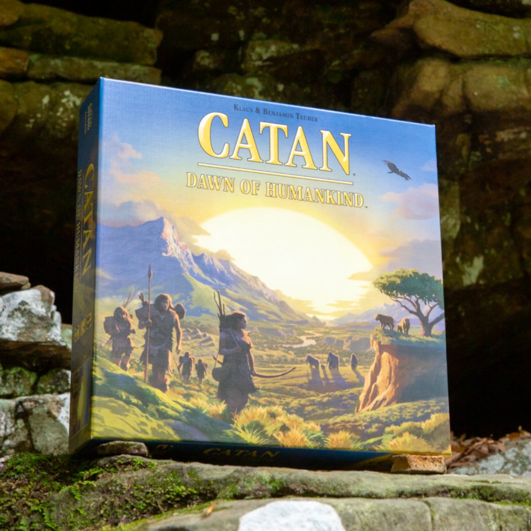 Lead humanity on a new adventure with CATAN – Dawn of Humankind! 🏹 Available now 👉 bit.ly/3MnZl6w 🛍️ Watch the trailer 👉 bit.ly/49HDRx9 #catan #settlersofcatan