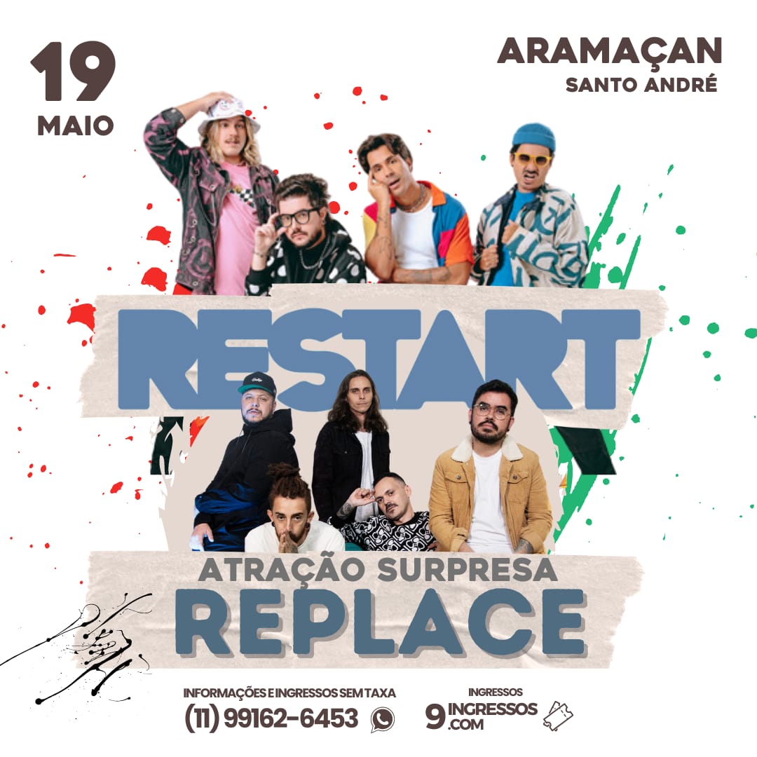 replace_rock's tweet image. vocês pediram + um e já aconteceu! SANTO ANDRÉ ✨

com muita alegria iremos abrir o show da @banda_restart e colocar todo mundo na vibe!! 💛

é o (re)encontro de milhões com gostinho de lembranças e uma pitada de tudo que somos até aqui!

e ai, cê curtiu?!