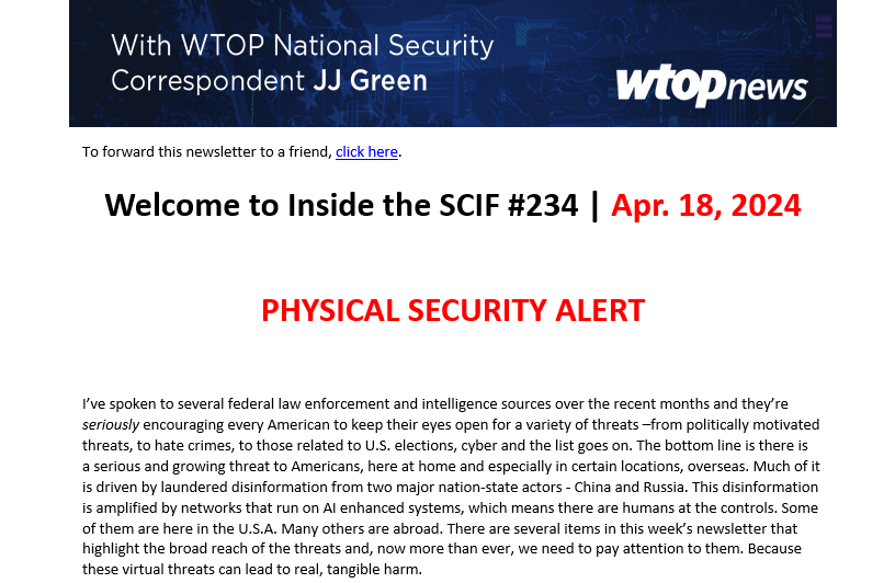 A good reason to sign up for Inside The SCIF Edition #234 April 18, 2024