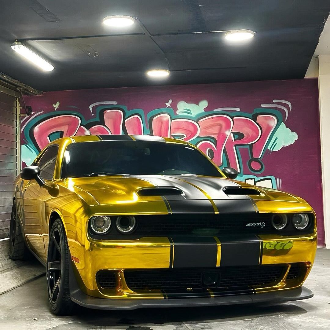 Gold 🔥 #challenger #stripes #dodge #mopar #srt #scatpack #hellcat #decals #stance #americanmuscle #chargerfam #chargernation #moparornocar #dodgecharger #chargersrt buff.ly/48M8qlW