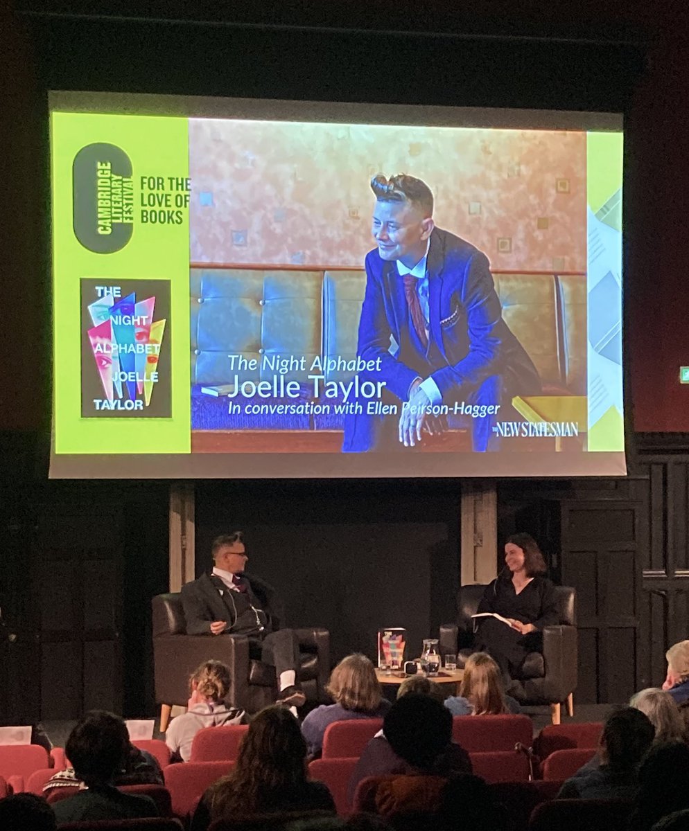 A dazzling evening of readings from ‘The Night Alphabet’ and ‘C+nto & Othered Poems’ by the brilliant @JTaylorTrash @camlitfest - literature at its explosive, elegiac, eloquent best.