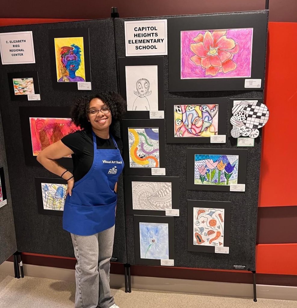 Capitol Heights Elementary School represented with student artwork!! Way to go! Shout out to our CHES Art teacher Ms. Jonathan! #chesJonathanArt #CHESART #CHESROCKS