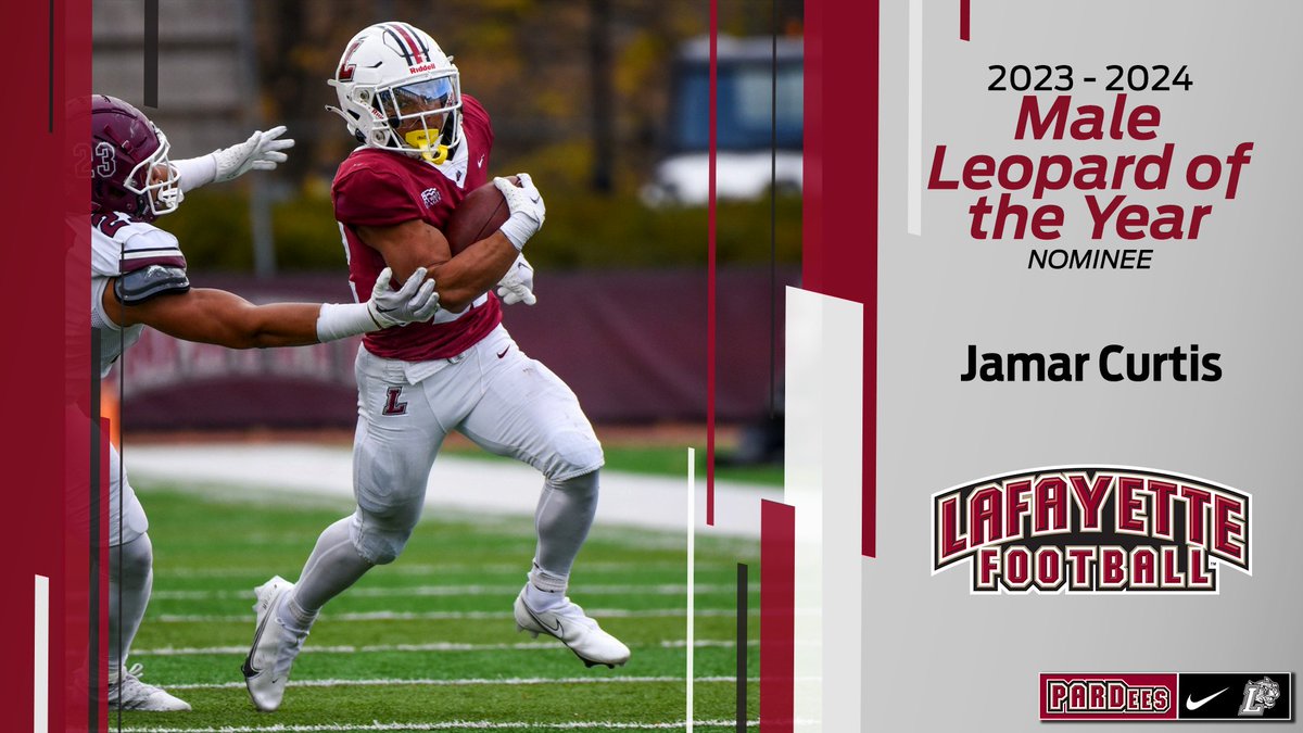 Jamar Curtis 🏈 has been nominated for the 2024 Male Leopard of the Year Award, presented to a student-athlete who demonstrated athletic excellence and made outstanding contributions to their team, which will be announced on April 29 at the PARDees. #RollPards #2024PARDees