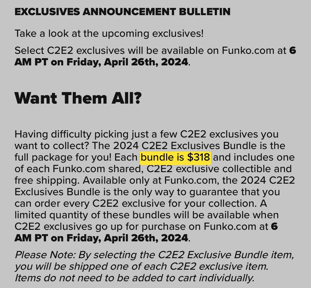 Update - Funko has fixed their C2E2 bundle price! It’ll cost $318 now instead of $340. . #Funko #FunkoPop #FunkoPopVinyl #Pop #PopVinyl #Collectibles #Collectible #FunkoCollector #FunkoPops #Collector #Toy #Toys #DisTrackers