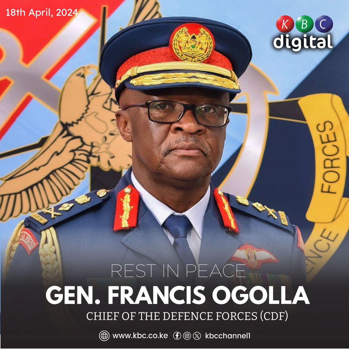 Rest in eternal peace General. We will miss your service to our great nation. Not forgetting the team on board. May your souls find peace.