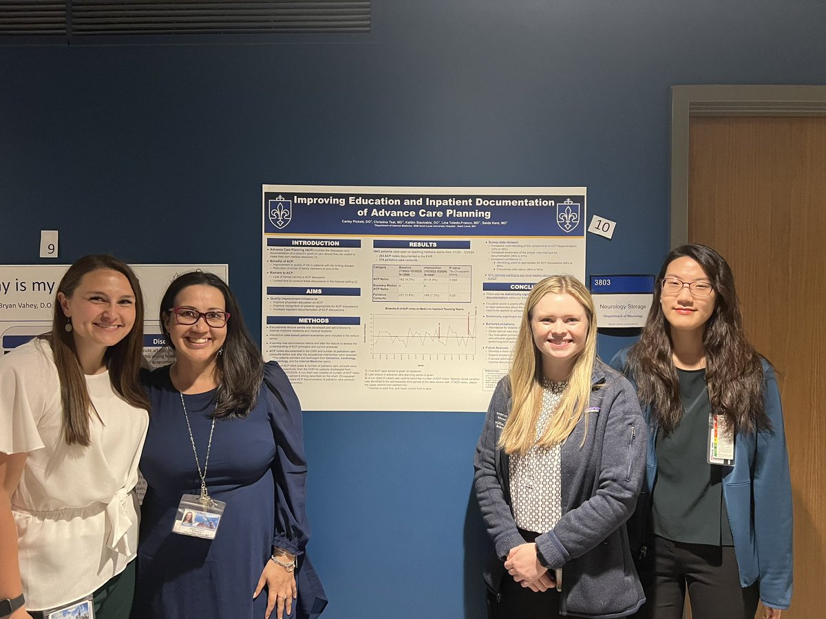 So proud to have been part of this project! Second place in residents/fellows poster oral presentation <a href="/slusom/">SLU Medicine</a> <a href="/im_slu/">SLU Internal Medicine Residency</a> 

Advance care planning documentation.: Education alone is not enough for cultural change.  More to come…