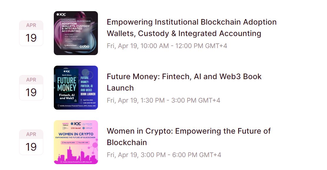 XDCInnovLabs's tweet photo. Welcome to Day 5 at #XDCDevCenter!
Discover the full schedule of upcoming events: https://t.co/cma7qZTyCy.
Don’t miss today's exciting lineup—check it out now!
#TOKEN2049 #XDCEvents #XDCNetwork #token2049dubai #TOKEN2049Week #Token2024Dubai #TOKEN2049CryptoFest #Dubai https://t.co/pkUgpPB3nH