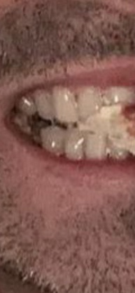 nolink29's tweet photo. Nacho eating old Megs Jam and already his teeth is falling out. 😒😒 https://t.co/mqQhaHAls5