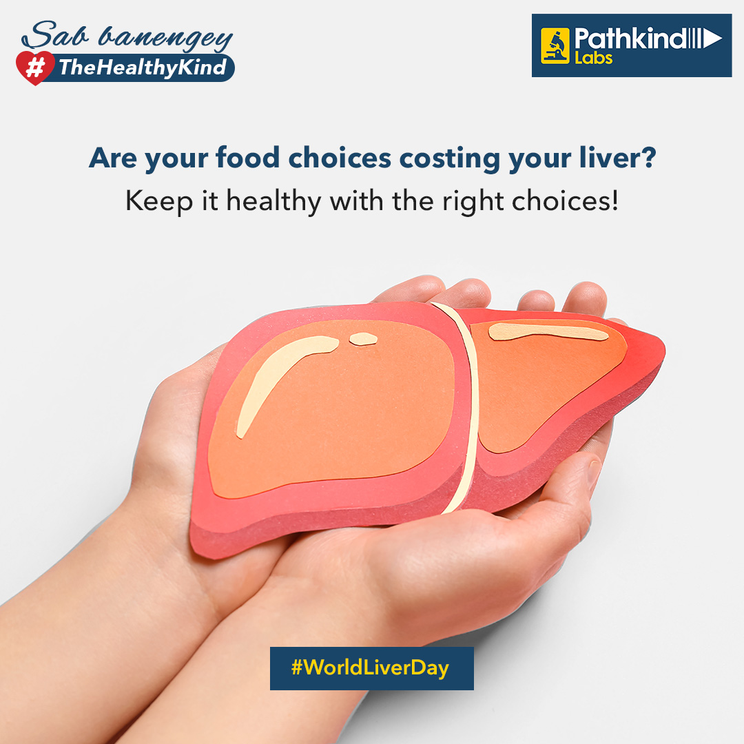 Here's to a healthy liver on Liver Health Day! Skip the harmful treats and opt for liver-friendly choices. Let's keep our bodies happy and our livers smiling!​
​
#LiverDay #HealthyLiver #PathkindLabs #Diagnostics #Pathology #Health #IndianHealthcare #SabBanengeyTheHealthyKind