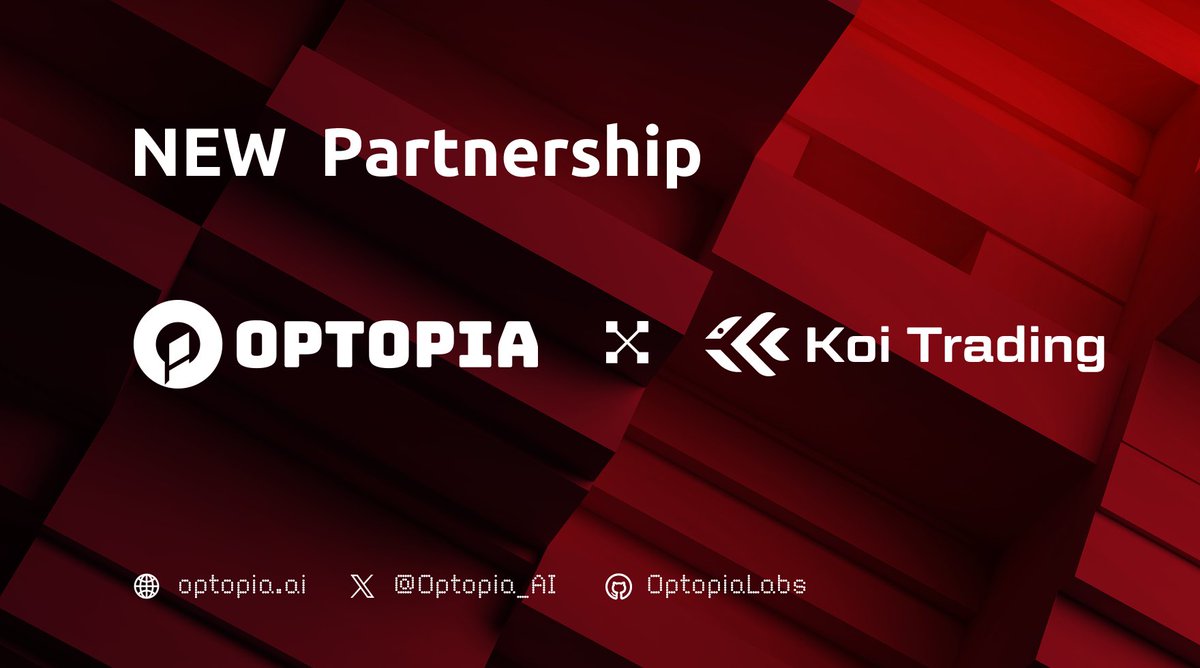 📢 Welcome aboard @Koi_BTC #KOI is an AI-powered game economy fueled by Bitcoin liquidity👈 Stay tuned for what's to come! 🫡 #Optopia #Layer2 #AI