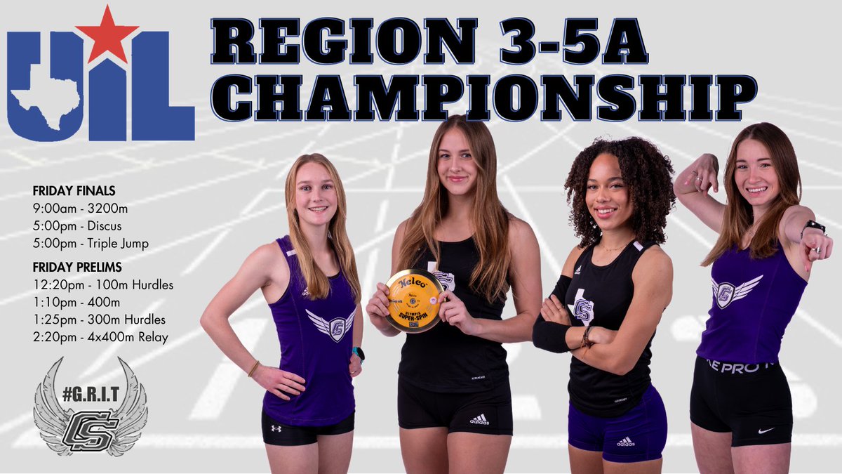 🏆Region 3-5A Championship🏆 It's finally here... Live Results👇 live.flashresultstexas.com/meets/29855 #GRIT