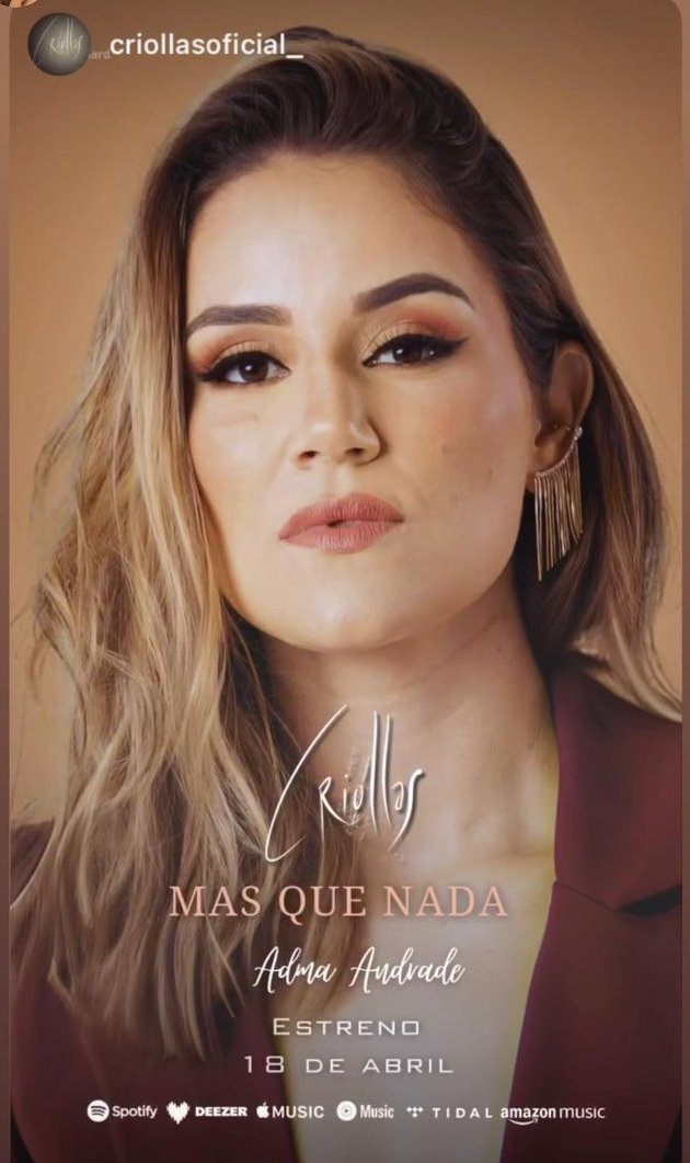 Criollas🎙️ Info (@criollas_info) on Twitter photo Lo escucharon ya!!??
Hoy se estrenó #MásQueNada 🎶🇧🇷🙌
En la hermosa versión de <a href="/admaandradeofc/">Adma Andrade</a>
Segundo #Single del Proyecto #Criollas🎙️
Un clásico de la música brasilera y latinoamericana!
En todas las #PlataformasDigitales
No se lo pierdan!! 💖
▶️ youtube.com/watch?v=z0jq-Q… Lo escucharon ya!!??
Hoy se estrenó #MásQueNada 🎶🇧🇷🙌
En la hermosa versión de <a href="/admaandradeofc/">Adma Andrade</a>
Segundo #Single del Proyecto #Criollas🎙️
Un clásico de la música brasilera y latinoamericana!
En todas las #PlataformasDigitales
No se lo pierdan!! 💖
▶️ youtube.com/watch?v=z0jq-Q…
