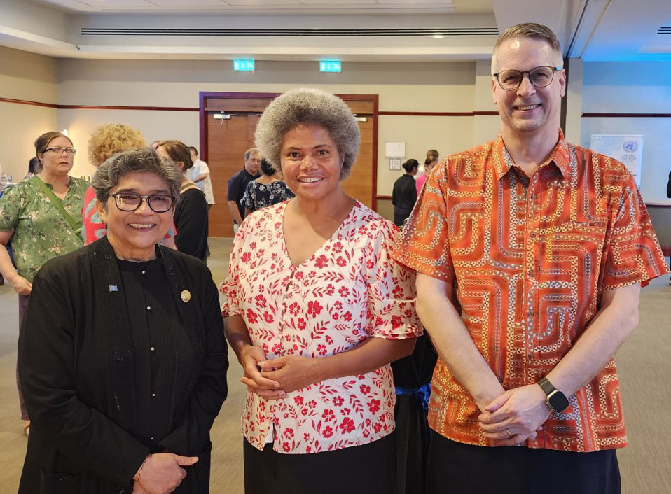 Assistant Minister for @Fiji_MOFA met with USG & UN High Rep @USGRabab_UN @UNOHRLLS & @UNinFiji Resident Coordinator Multi Country Office @DirkWagenerUN.🇺🇳🤝🇫🇯 reaffirmed #multilateral cooperation to overcome global challenges and build a more #peaceful and #sustainable world.