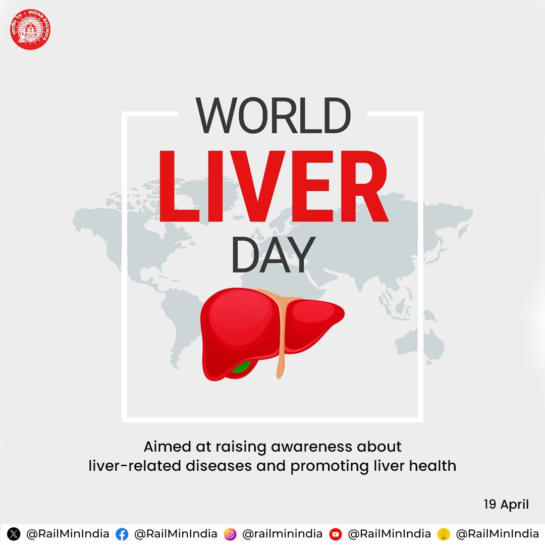 On #WorldLiverDay, Indian Railways seizes the chance to educate on liver disease prevention, urging the adoption of healthy habits.