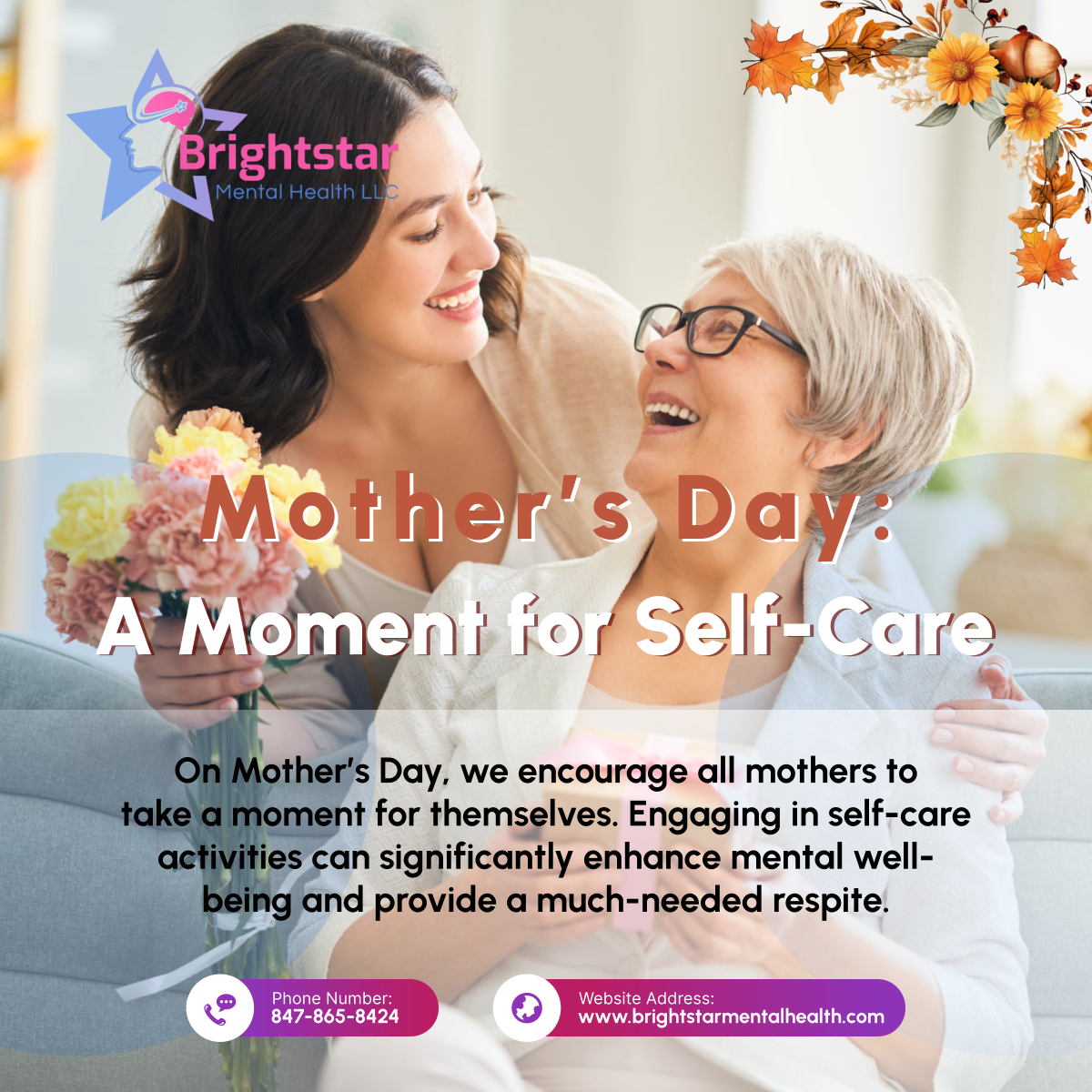 To all the incredible mothers out there, today is a reminder to prioritize your mental health, too. Taking time for self-care is not just important; it’s essential. Enjoy your day of rest and rejuvenation. 

#ChicagoTherapy #IllinoisTherapist #MothersDay