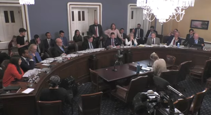 A very rare bipartisan 9-3 vote in the House Rules Committee, approving a rule for debate on foreign aid bills dealing with Israel, Ukraine, and Taiwan. The 'No' votes were GOP Reps. Roy TX, Norman SC, Massie KY. All four Democrats voted aye.