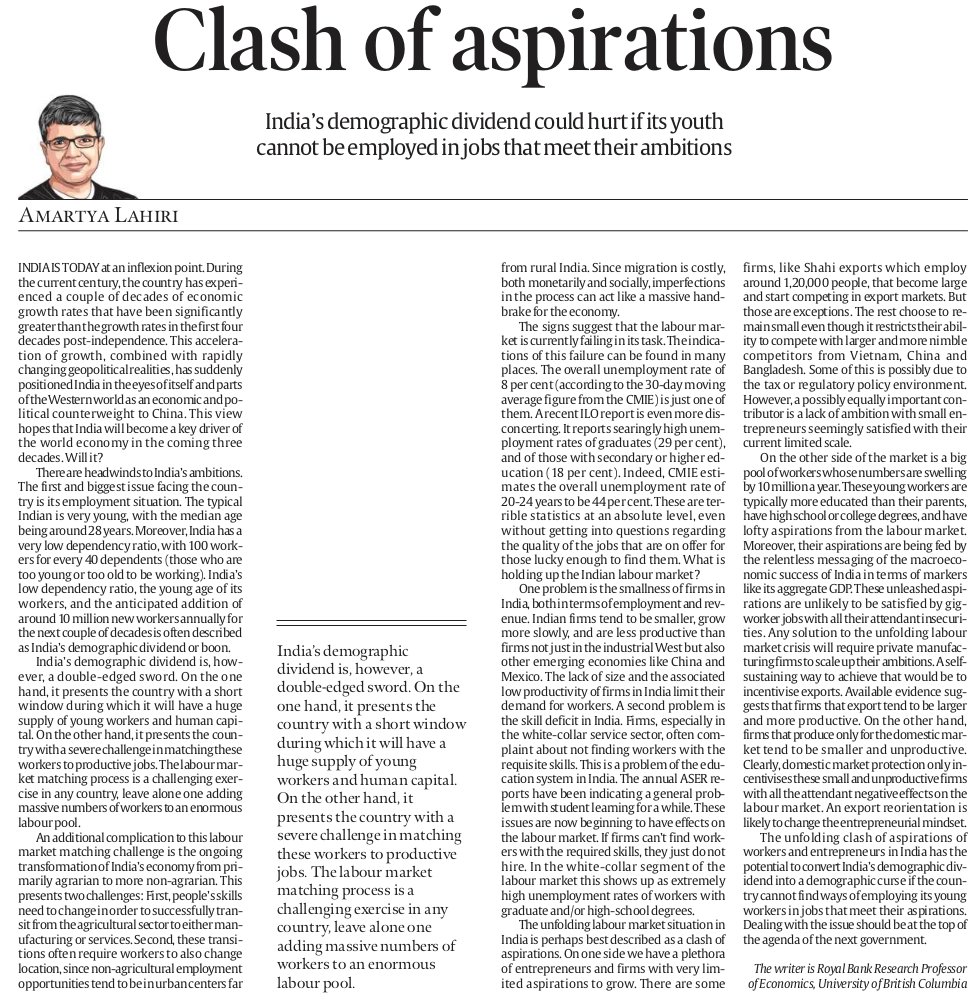 Amartya Lahiri (University of British Columbia)

Indian Express, 19/04/2024