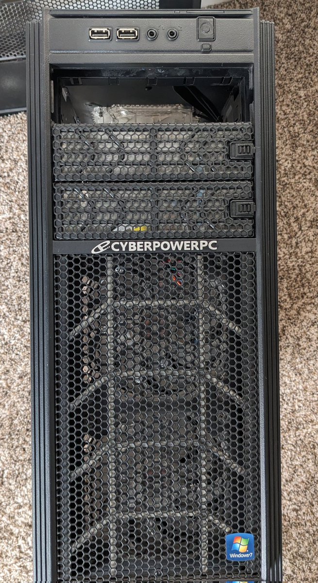propupul's tweet image. Saying good bye to my 11 year-oldish computer from  @CYBERPOWERPC. I only replaced the graphics card and power supply. Thank you, for the good times!