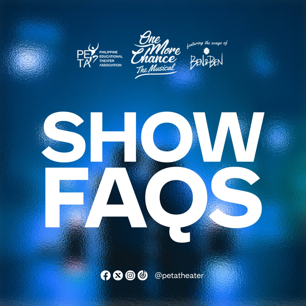 Lahat ng bagay may dahilan 💙 Got questions about #PETAOneMoreChance? Here are the UPDATED answers to your FAQs. [A Thread; 1/5]