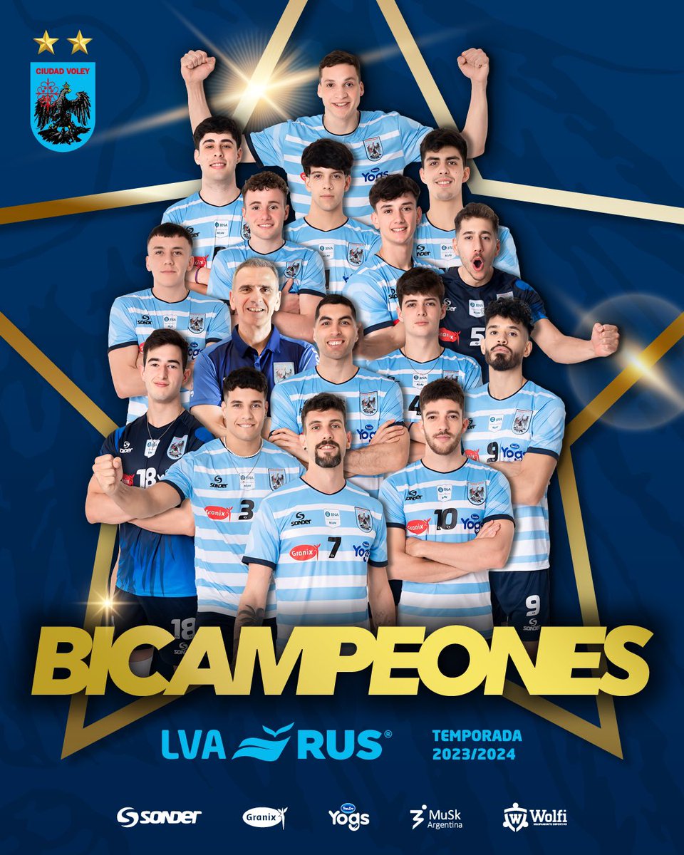 ¡¡BICAMPEONES DE LA LIGA DE VÓLEIBOL ARGENTINA!! ⭐️⭐️

Seguimos soñando y trabajando para engrandecer la historia de Ciudad 🦅💙

¡Gracias jugadores, staff, dirigentes, sponsors, familia, amigos y a nuestra querida hinchada por acompañarnos! 🤩

¡SOMOS CAMPEONES, FAMILIA MUNI! 🏆