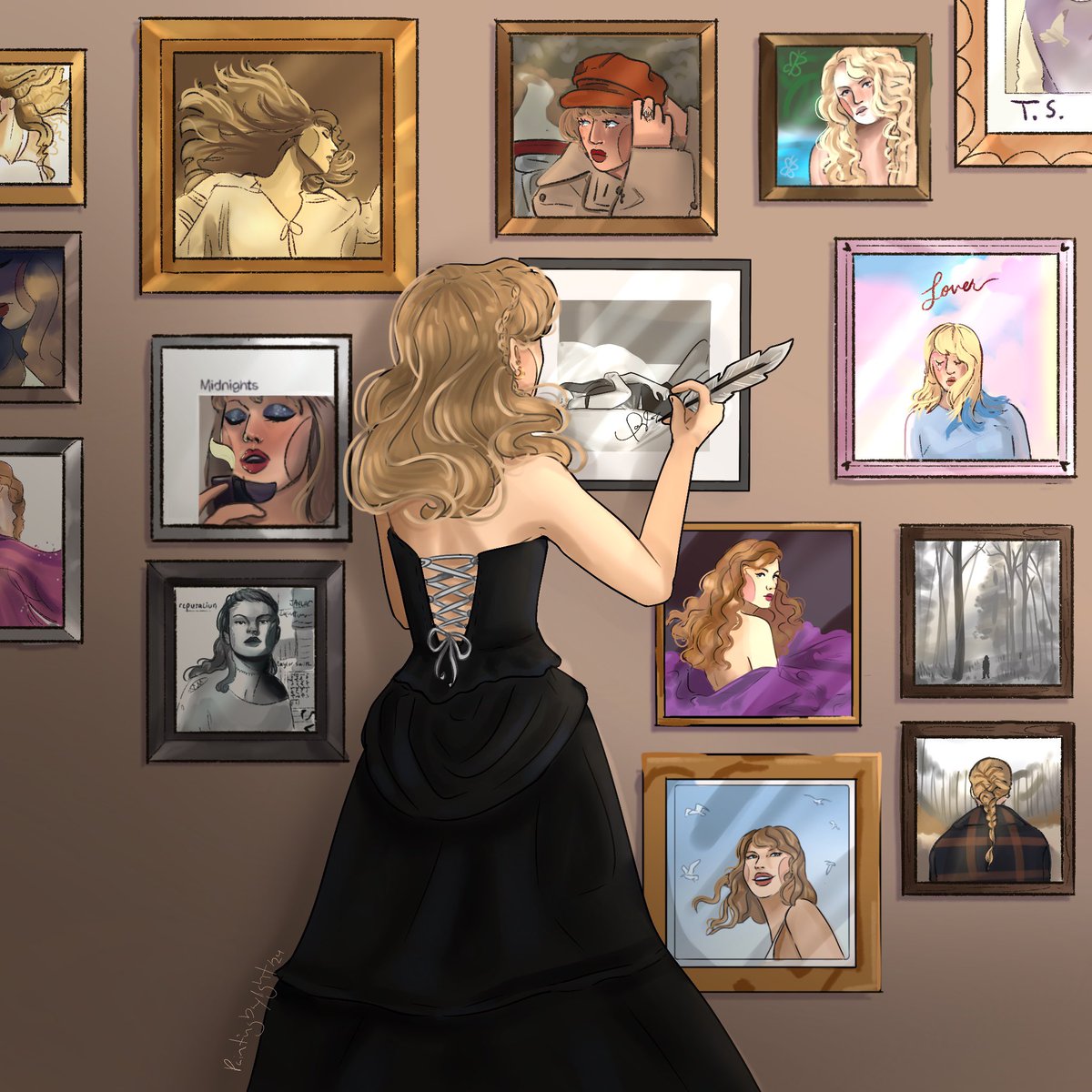paintindaylight's tweet photo. [Enter]: the poet ❤️ newest piece in my gallery series! So excited @taylorswift13 ilysm https://t.co/3Wppz6t2FJ