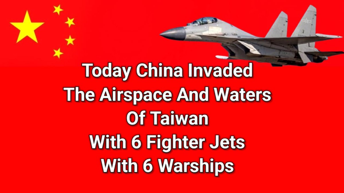 CHINA THREATENING TAIWAN Today these Chinese military planes and vessels intruded into Taiwanese waters and airspace. 6 PLA aircraft and 6 PLAN vessels operating around Taiwan were detected up until 6 a.m. #Taiwan #China #ChinaTaiwan Info from Taiwan's Ministry of National