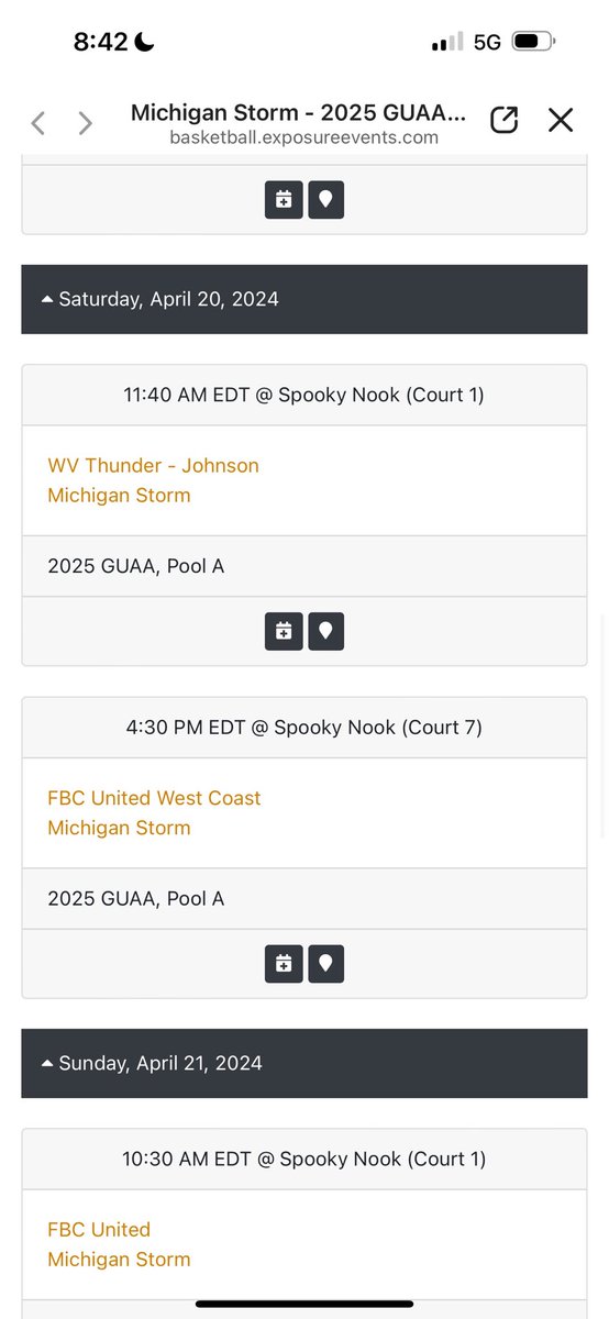 Here’s my schedule for this weekend, UAA Session I