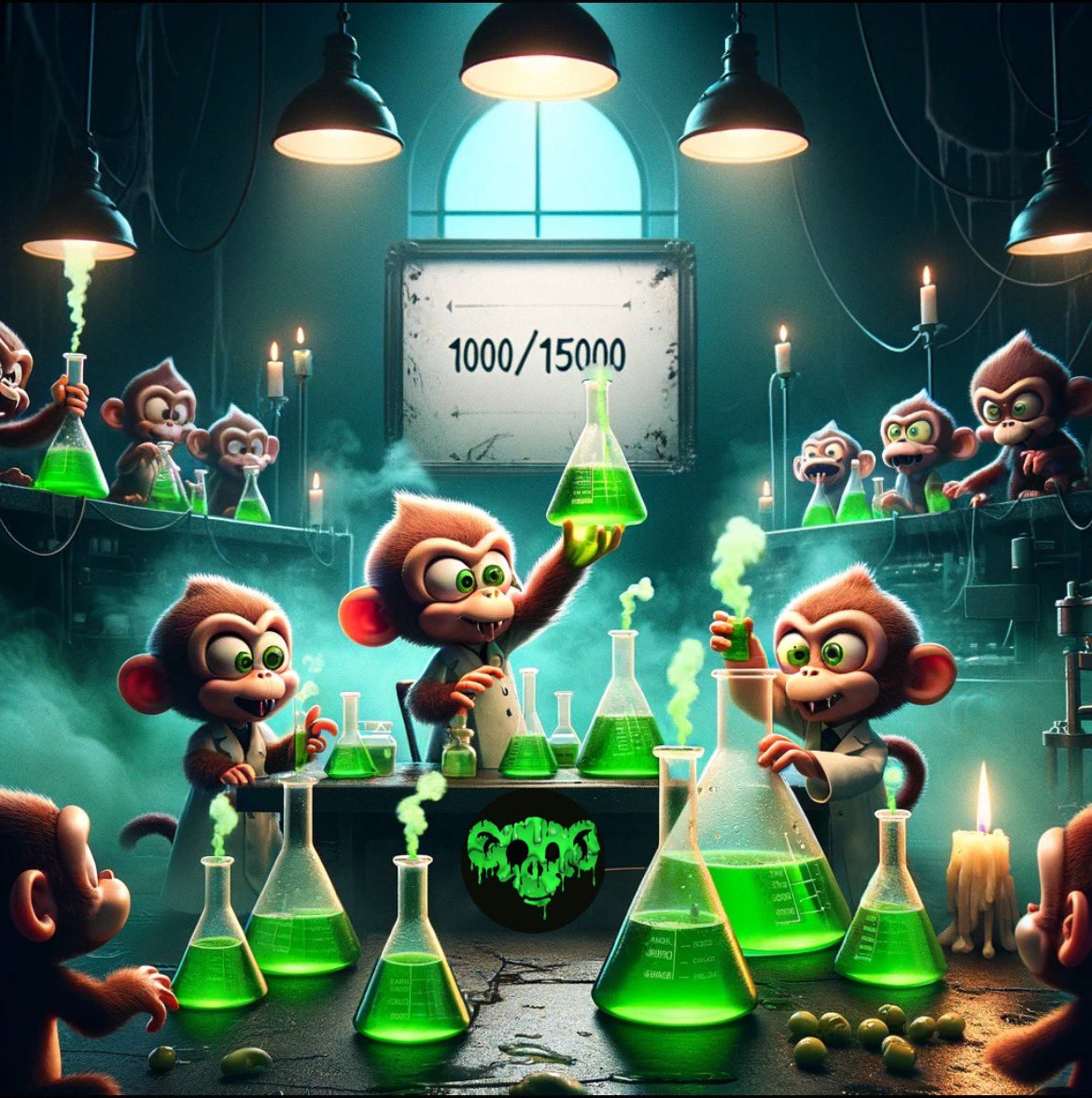 egaogaogao223's tweet photo. Finally, the 'serum' is complete!
 I wonder what the numbers in the background mean...

#FlareApes 
#FlareapesContest 
@FlareApes https://t.co/IzTkZ49wTA