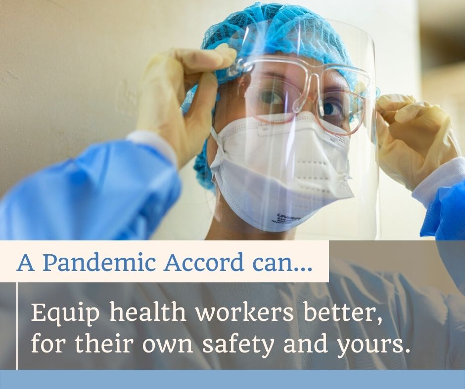 During #COVID19, many nurses, doctors, midwives didn't have enough of the equipment to stay safe, or enough of tools to save every patient. It must not happen again. We need our leaders to make the #PandemicAccord happen. #GetItDone inb.who.int