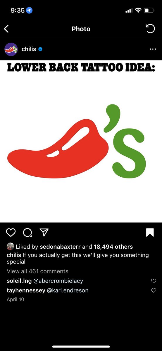 hazelnvt's tweet photo. @Chilis you posted this on insta and i actually have this tattoo so i thought i’d post it here too 🌶️ https://t.co/i9nKswh8Er