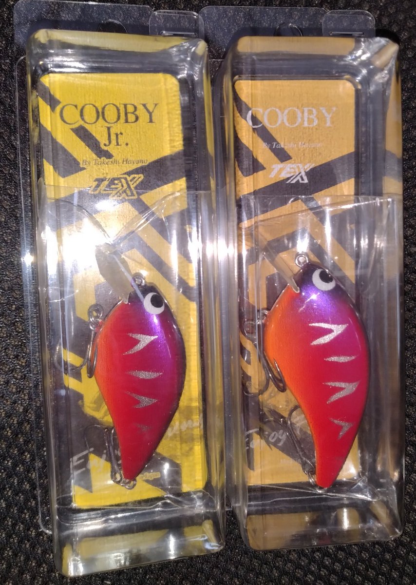 kuma19741127's tweet photo. COOBY&COOBYjr届いた〜✨
明日新利根で早速使うぞ~!😆
#早野剛史
#TEX
#COOBY
#COOBYjr
#スプリングホットタイガー https://t.co/HLLBJPmfKt