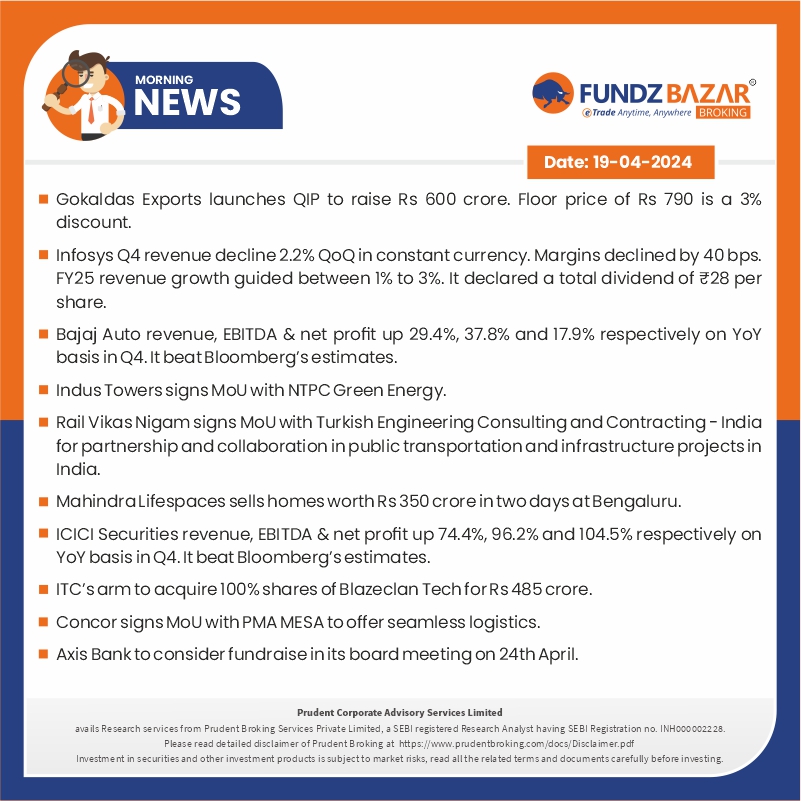 Stay informed with valuable insights on stocks, encompassing news, updates on company results & trending stocks, all with us. #StockUpdates #Stockinnews #companygrowth #Earnings #Businessnews #Investing #Finance #FundzBazarBroking