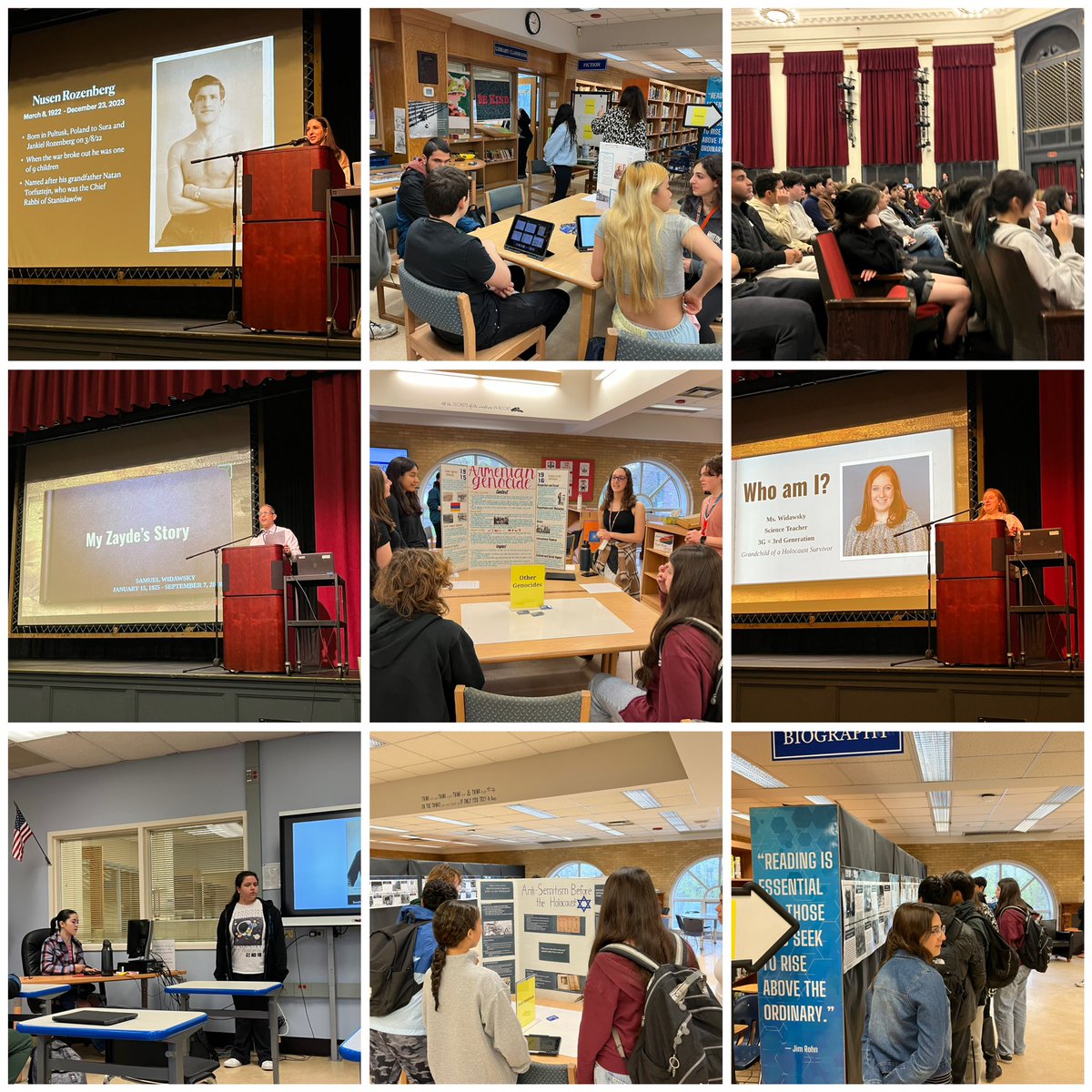 Scenes from a very successful day of engaging learning opportunities in recognition of Holocaust Remembrance Day at NHS. @Educator2112  #DiscoverGreatness