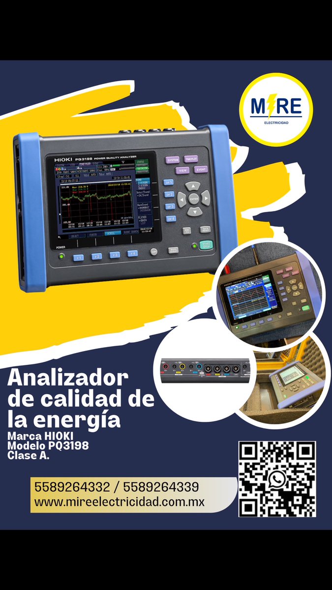 mireelectricid's tweet photo. Analizador de calidad de energía eléctrica, clase A, PQ3198
#industriaalimenticia #industriatextil #industriafarmaceutica #IndustriaAutomotriz #PEMEX #GerenteGeneral #GerentedeProyectos #gerenteelectrico #GerenteDeMantenimiento #jefedemantenimiento #industriahotelera https://t.co/g4tfDt0ik3