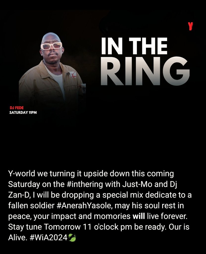hlonithobela's tweet image. Make sure to catch @djFede19 #inthering with  @DjZanD &amp;amp; @JustMo_DJ tomorrow night on @Yfm @11 pm sharp. 
#WIA 
#AFROTECH 
#3step 

🎵 Don't miss the music.