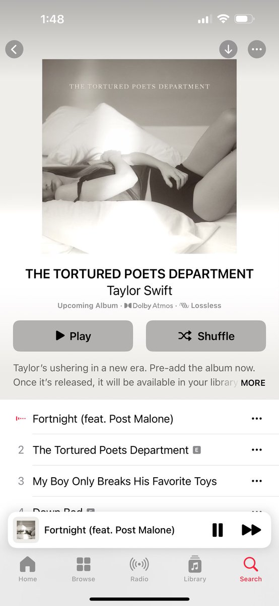 rhiannontaz's tweet photo. Omg it’s live early!!!!!!!! 
#TTPD https://t.co/AD6vT5Qqqf