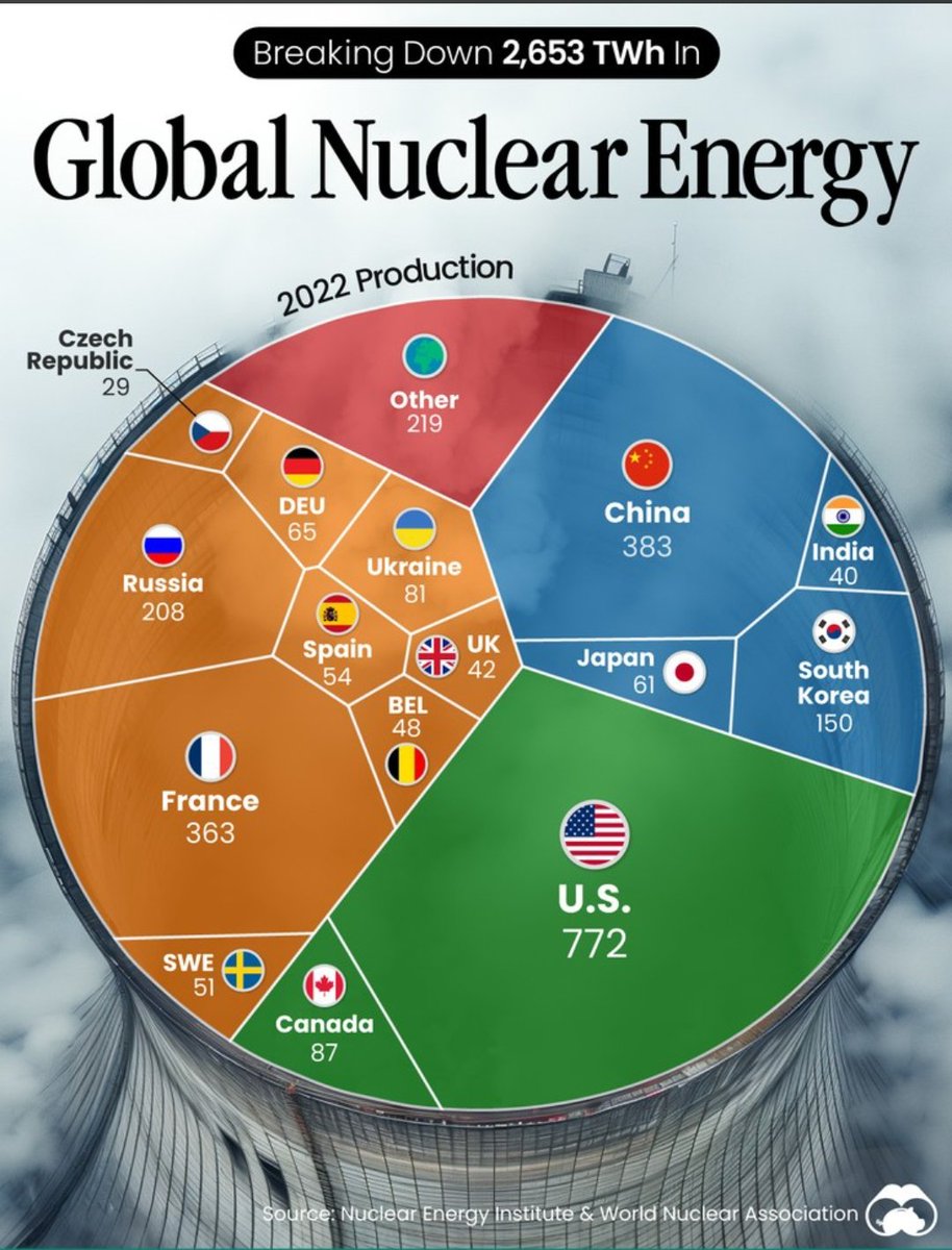 The World's Biggest Nuclear Energy Producers ☢️☢️ Want more contents like this? Visit 👉 nuclearbusiness-platform.com #nuclearenergy #nuclearpower #uranium #imvestment #mining #US #China #France #UK #Korea #cleanenergy #stocks