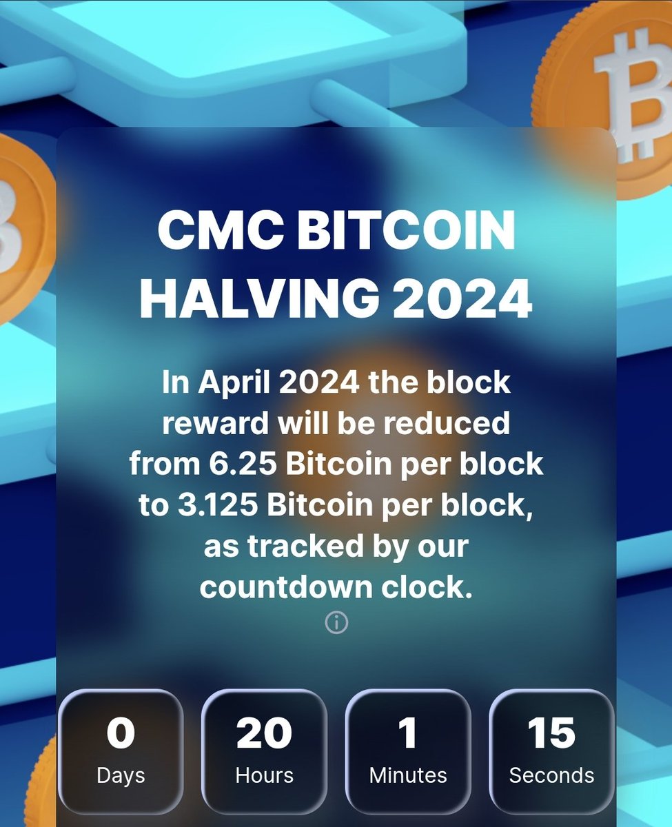 🔥🔥🔥🔥🔥🔥🔥 0Days 20Hrs To #BitcoinHalving2024