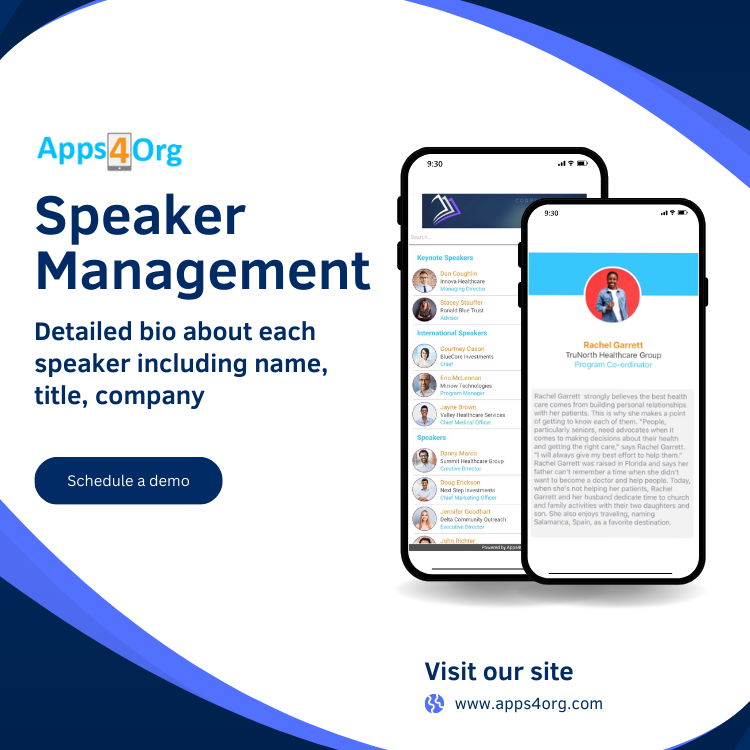 Speaker Management

#Apps4Org #EventsLite #Speakermanagement #AttendeeRegistration #Eventsponsors