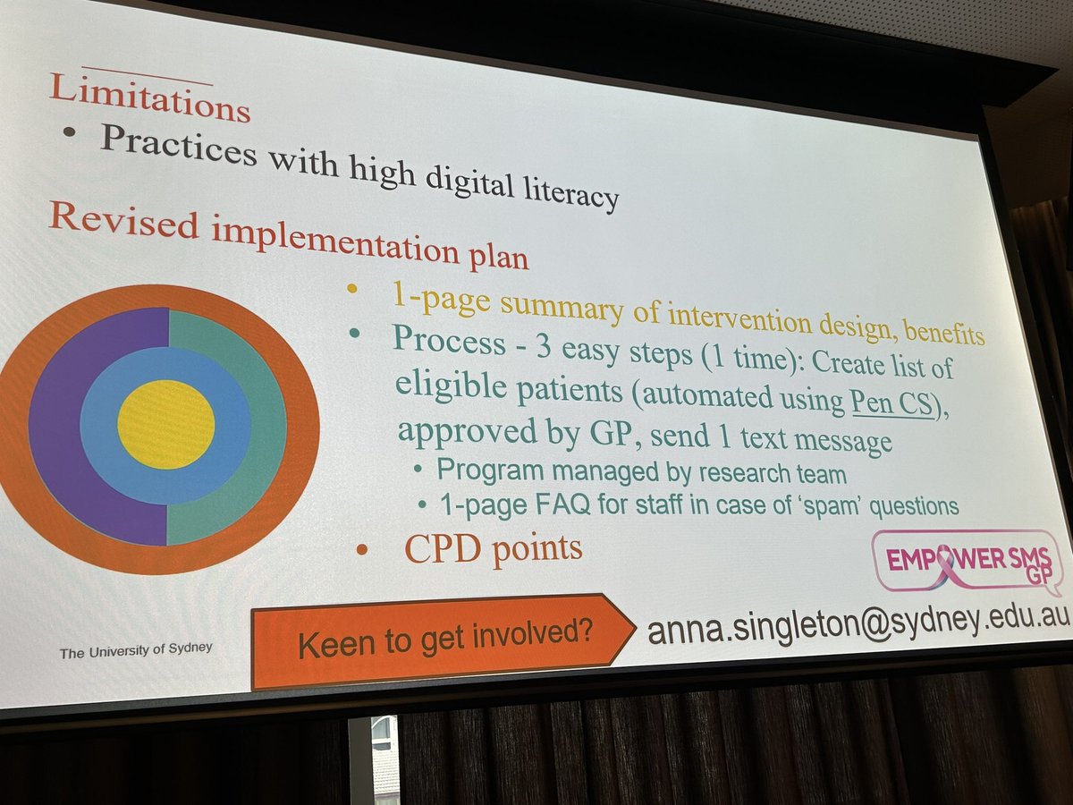 drcarolynee's tweet photo. Brilliant presentation from @DrAnnaSingleton on implementation of a text message lifestyle intervention in primary care #CAPRI24 @PC4TG ๐๐๐ https://t.co/hhSAb58EIh