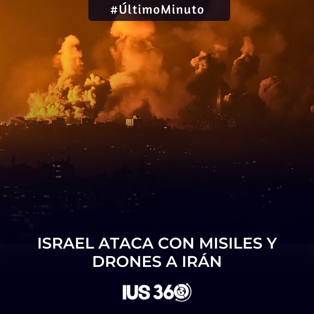 ius360's tweet photo. #ÚltimoMinuto #Iusinforma #IUS360innovando #Viral #Irán #Israel
Un alto oficial de Estados Unidos ha confirmado a ABC News que Israel ha atacado a Irán con misiles y drones, después de haber escuchado fuertes explosiones. https://t.co/FvElggmz4W