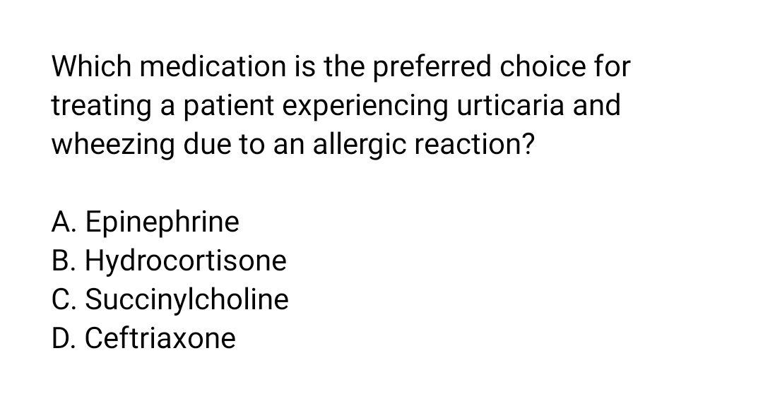 Which medication is the preferred choice for treating a patient experiencing urticaria and wheezing due to an allergic reaction?💊