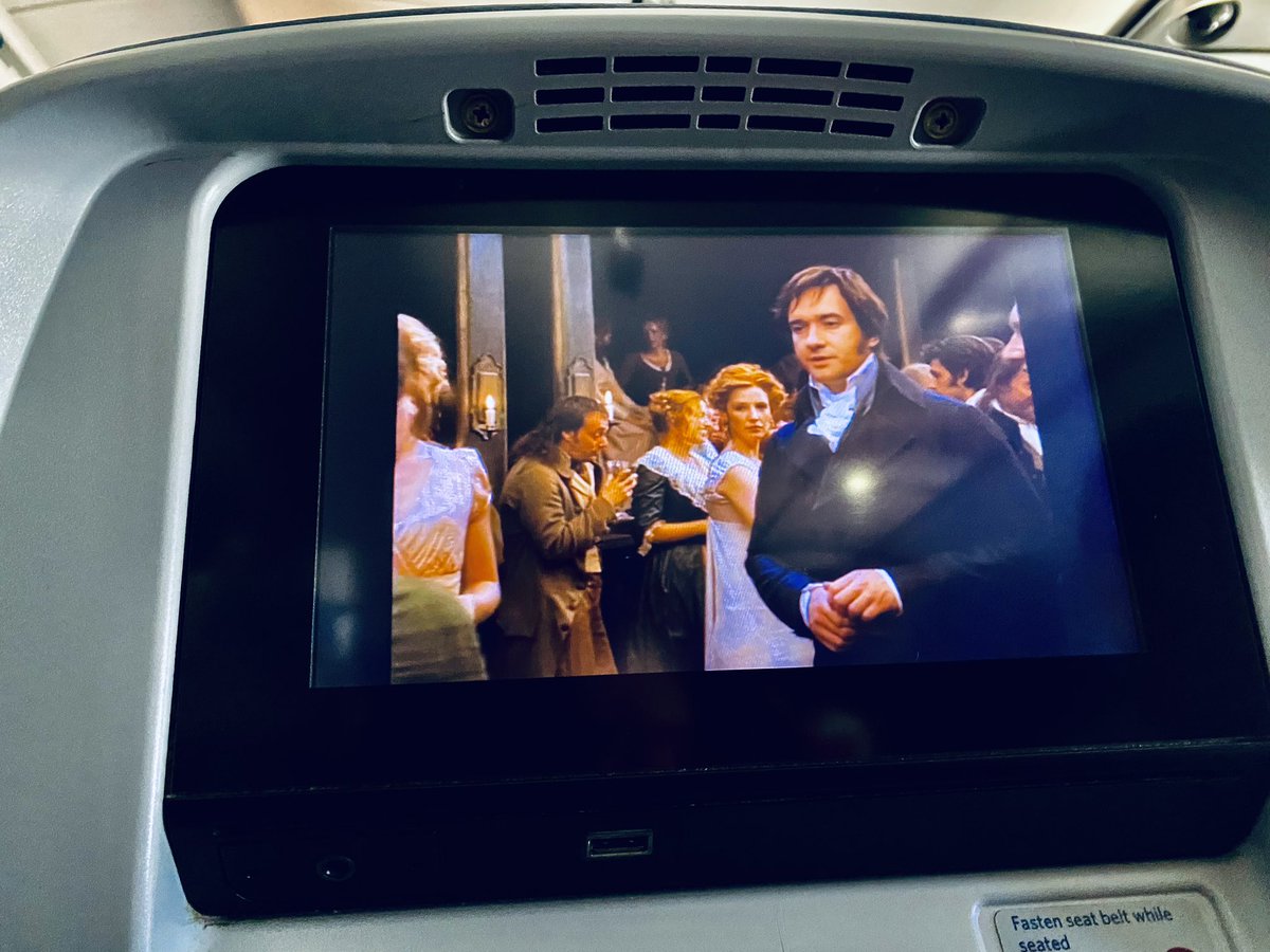 Notes from the plane: 1) Still having trouble believing that Tom Wambsgans and this Mr. Darcy are the same fellow. 2) Had a nice conversation with the person sitting next to me, but when the flight attendant talked to him he’d pretend he didn’t speak English.