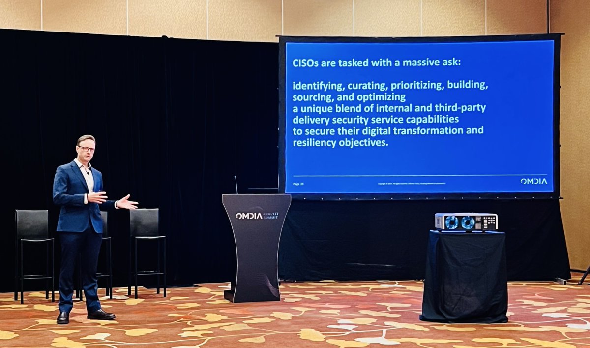 Principal Analyst Adam Etherington takes the #BlackHatAsia 2024 #OmdiaAnalystSummit stage next, offering an in-depth analysis of emerging and critical #security services in #APAC. Contact us to learn more about our latest #research 🔽 omdia.tech.informa.com/contact-us #BHAsia