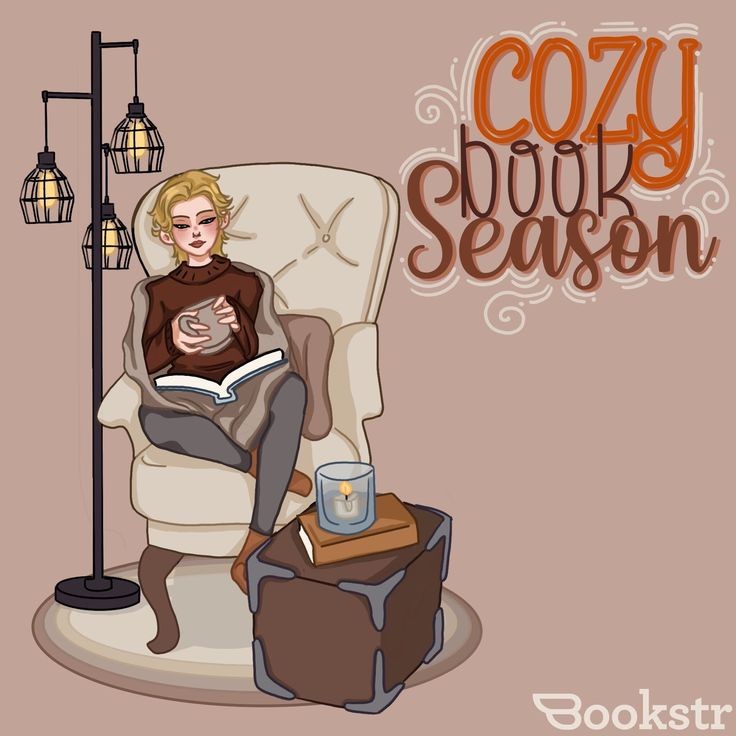 Every season is cozy book season, and with it being National Hang Out Day, quality time with our books sounds great! [🎨 Graphic by Maggie Malfroid] #bookseason #books #nationalhangoutday #lovereading