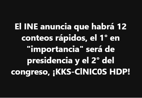 HDP @INEMexico @lopezobrador_ @jose_editor @QueensRobot @aranzazupatt @jjesushrod @kikidelaloza @gelisainz @riveron72 @gralaguilar @laura_hndez @Necastanon19 @drmarcokalixto @gerahogzz @ana_laurita02 @rbplascencia @kary_hp @GoytortuaGoyto1 @BerthisBonita