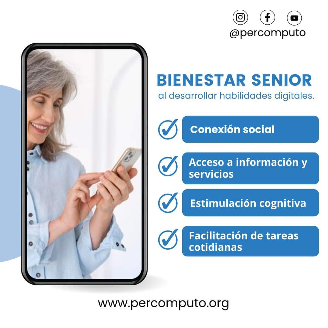 Percomputo's tweet image. Las nuevas tecnologías están cambiando la vida de personas mayores, conectándolos con seres queridos y facilitando el acceso a información y servicios. 

¡Una edad dorada más plena y conectada gracias a la tecnología! 💻📱

#TecnologíaParaTodos #BienestarDigital #PersonasMayores